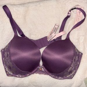 Victoria Secret New 36D Purple Body by Victoria Push Up Comfort